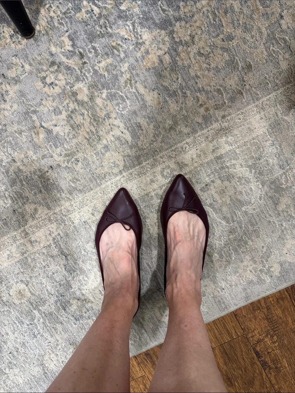 J CREW BURGUNDY S 9 BALLET FLATS POINTED TOE